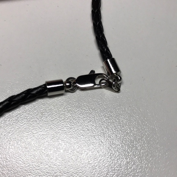 BIG BLUE Pewter Seahorse Pendant Leather Necklace - Picture 4 of 5